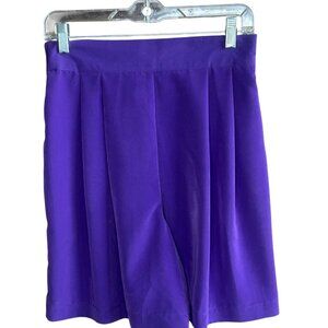 Vintage 80s 90s Maren Purple Pleated Full Shorts Size Medium